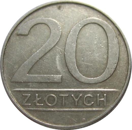 Reverse 20 Zlotych 1986 MW - Coin Value - Poland, Peoples Republic