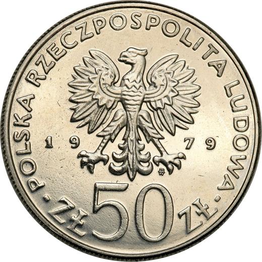 Obverse Pattern 50 Zlotych 1979 MW "Mieszko I" Nickel -  Coin Value - Poland, Peoples Republic