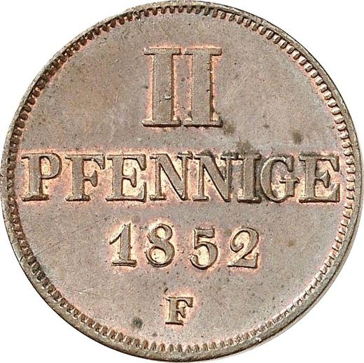 Reverse 2 Pfennig 1852 F -  Coin Value - Saxe-Altenburg, Georg