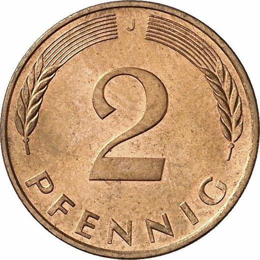 Obverse 2 Pfennig 1991 J - Coin Value - Germany, FRG