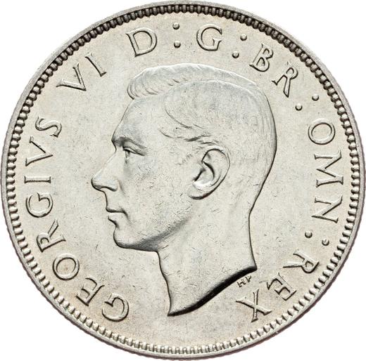 Аверс монеты - Флорин (2 шиллинга) 1941 года HP - цена серебряной монеты - Великобритания, Георг VI