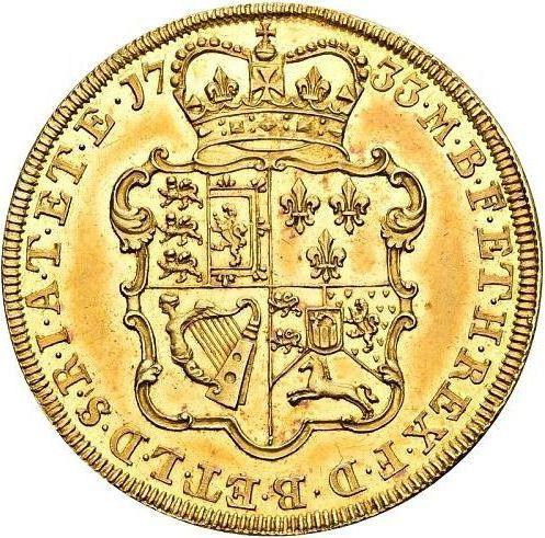 Reverse Two guinea 1733 "Young Head" - Gold Coin Value - United Kingdom, George II