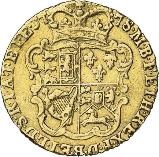 Реверс монеты - 1/2 гинеи 1778 года "Четвертый тип" - цена золотой монеты - Великобритания, Георг III