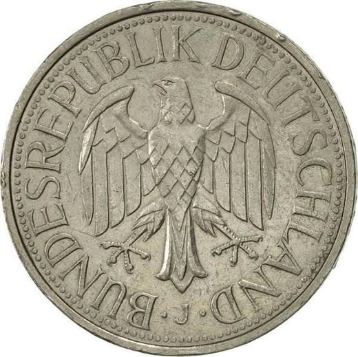 Reverse 1 Mark 1977 J - Coin Value - Germany, FRG