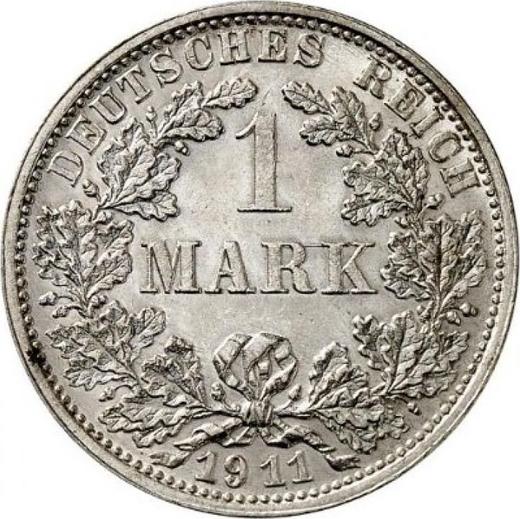 Obverse 1 Mark 1911 F "Type 1891-1916" - Silver Coin Value - Germany, German Empire