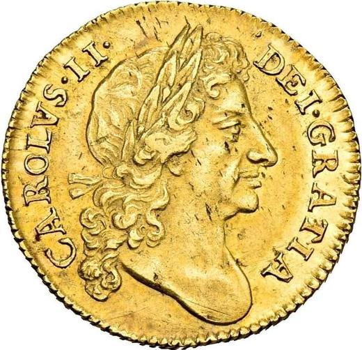 Obverse Half Guinea 1676 "Second laureate bust" - Gold Coin Value - United Kingdom, Charles II