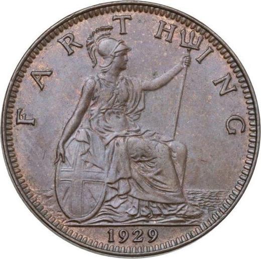 Reverse Farthing 1929 -  Coin Value - United Kingdom, George V