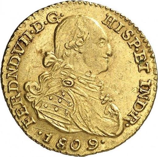 Obverse 1 Escudo 1809 NR JF - Gold Coin Value - Colombia, Ferdinand VII