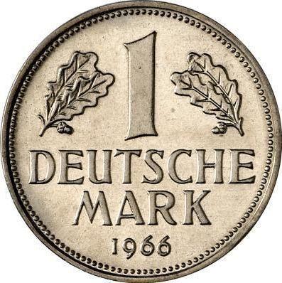 Obverse 1 Mark 1966 D -  Coin Value - Germany, FRG