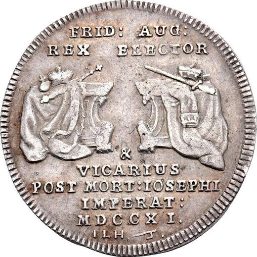 Reverso 1 8 tálero 1711 ILH "Vicariato" - valor de la moneda de plata - Polonia, Augusto II