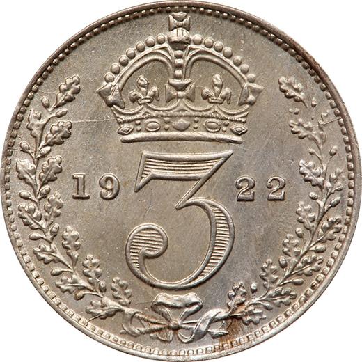 Reverse Threepence 1922 - Silver Coin Value - United Kingdom, George V