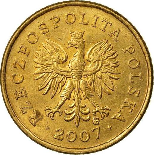 Obverse 1 Grosz 2007 MW -  Coin Value - Poland, III Republic after denomination
