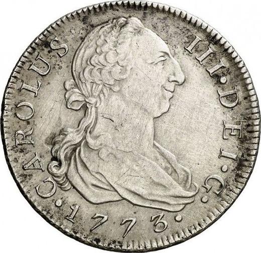 Avers 4 Reales 1773 M PJ - Silbermünze Wert - Spanien, Karl III