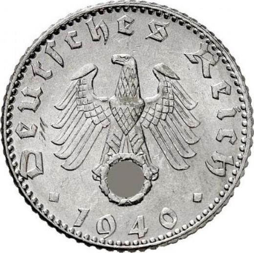 Реверс монеты - 50 рейхспфеннигов 1940 года J "Тип 1939-1944" - цена  монеты - Германия, Третий рейх