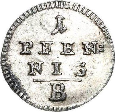 Rewers monety - 1 fenig 1801 B - cena srebrnej monety - Ansbach-Bayreuth, Fryderyk Wilhelm III