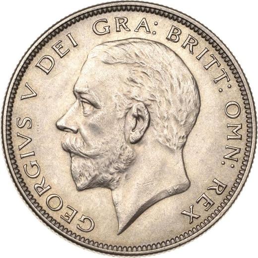 Anverso Media corona 1930 - valor de la moneda de plata - Gran Bretaña, Jorge V