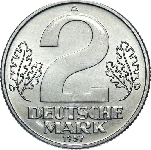 Avers 2 Mark 1957 A - Münze Wert - Deutschland, DDR