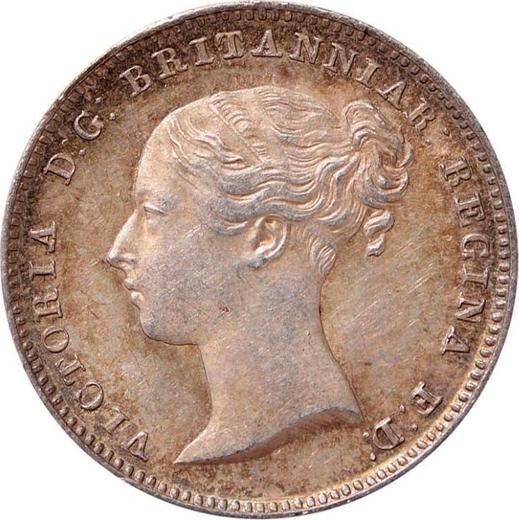 Anverso 3 peniques 1842 - valor de la moneda de plata - Gran Bretaña, Victoria