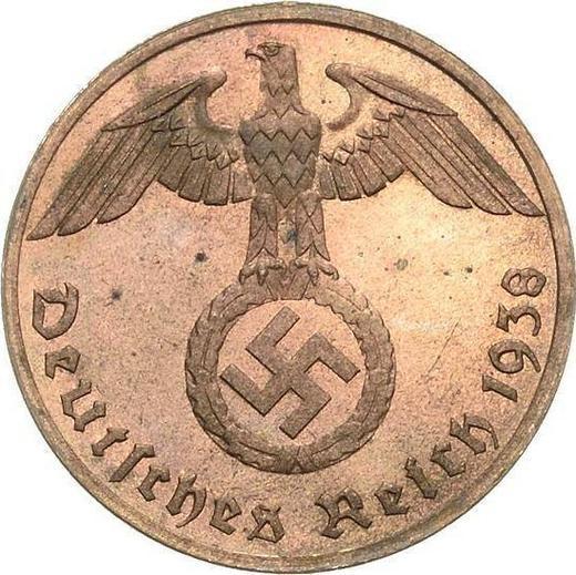 Reverse 1 Reichspfennig 1938 G "Type 1936-1940" -  Coin Value - Germany, Third Reich