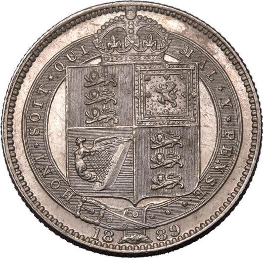 Reverse Shilling 1889 JEB "Large Jubilee Head" - Silver Coin Value - United Kingdom, Victoria