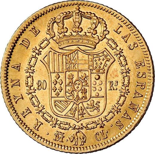 Reverse 80 Reales 1841 M CL - Gold Coin Value - Spain, Isabella II