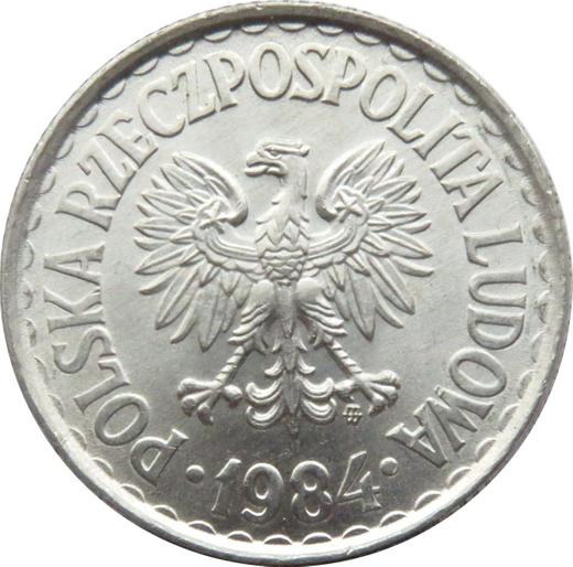 Obverse 1 Zloty 1984 MW -  Coin Value - Poland, Peoples Republic