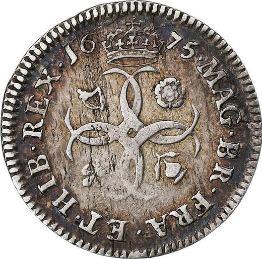 Rewers monety - 4 pensy 1675 - cena srebrnej monety - Wielka Brytania, Karol II