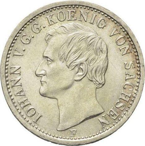 Obverse 1/6 Thaler 1860 F - Silver Coin Value - Saxony-Albertine, John