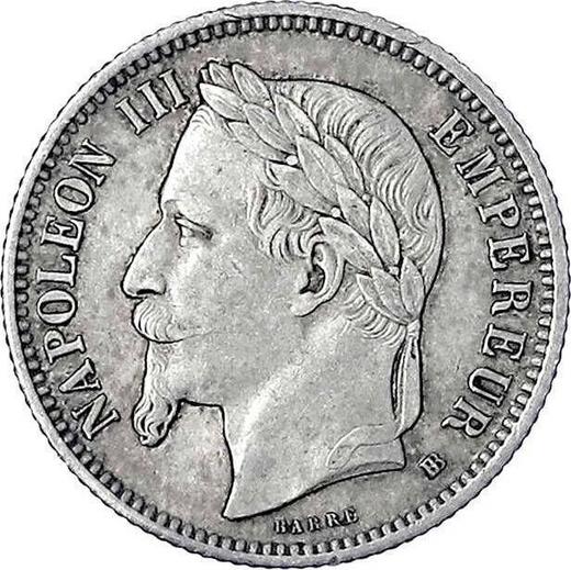 Obverse 1 Franc 1869 BB "Type 1866-1870" - Silver Coin Value - France, Napoleon III
