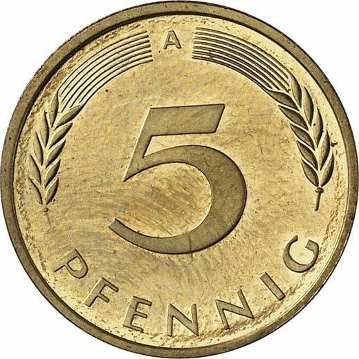 Obverse 5 Pfennig 1997 A - Coin Value - Germany, FRG