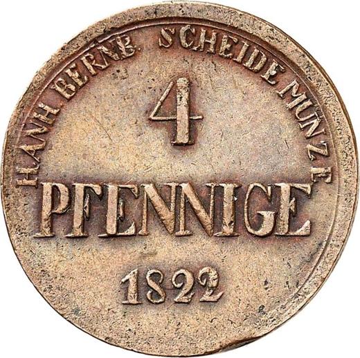 Reverse 4 Pfennig 1822 -  Coin Value - Anhalt-Bernburg, Alexius Frederick Christian