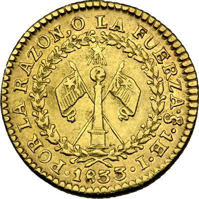 Reverse 1 Escudo 1833 So I - Gold Coin Value - Chile, Republic