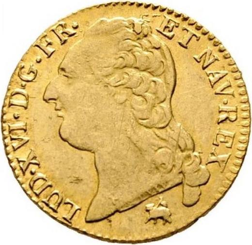 Anverso Louis d'Or 1787 B - valor de la moneda de oro - Francia, Luis XVI