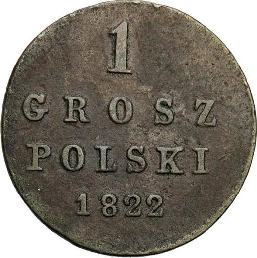 Reverse 1 Grosz 1822 IB "Long tail" -  Coin Value - Poland, Congress Poland