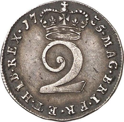 Reverso 2 peniques 1735 - valor de la moneda de plata - Gran Bretaña, Jorge II