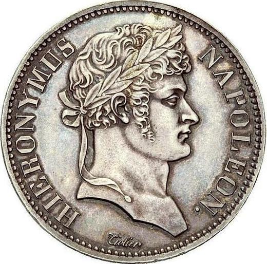Anverso 5 francos 1808 J - valor de la moneda de plata - Westfalia, Jerónimo Napoleón