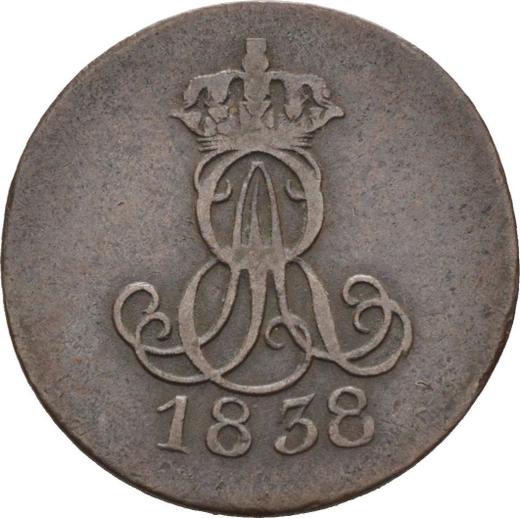 Obverse 1 Pfennig 1838 B - Coin Value - Hanover, Ernest Augustus