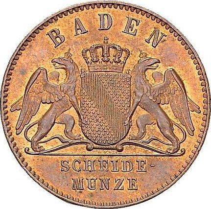 Avers Kreuzer 1865 - Münze Wert - Baden, Friedrich I