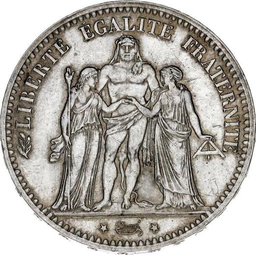 Obverse 5 Francs 1877 A "Hercules" - Silver Coin Value - France, Third Republic