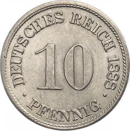 Anverso 10 Pfennige 1888 D "Tipo 1873-1889" - valor de la moneda - Alemania, Imperio alemán