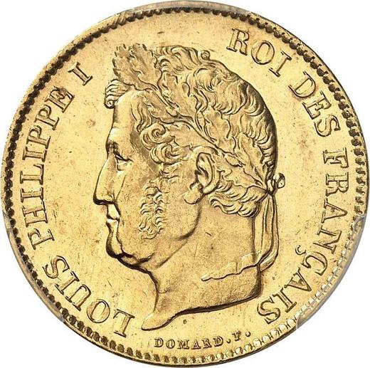 Obverse 40 Francs 1834 A "Type 1831-1839" - Gold Coin Value - France, Louis Philippe I