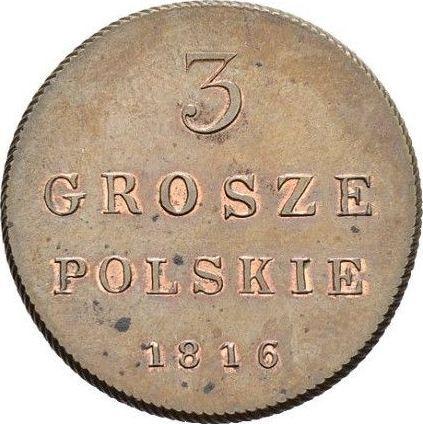 Reverse 3 Grosze 1816 IB "Short tail" Restrike -  Coin Value - Poland, Congress Poland