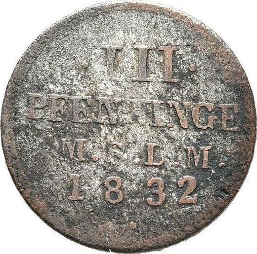 Reverse 3 Pfennig 1832 - Silver Coin Value - Mecklenburg-Schwerin, Frederick Francis I
