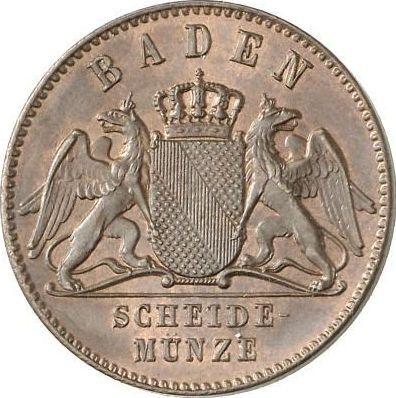 Avers Kreuzer 1870 - Münze Wert - Baden, Friedrich I