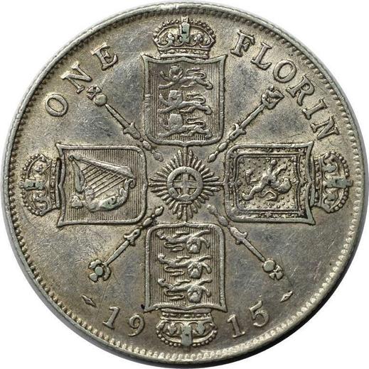 Revers 2 Schilling (Florin) 1915 - Silbermünze Wert - Großbritannien, Georg V