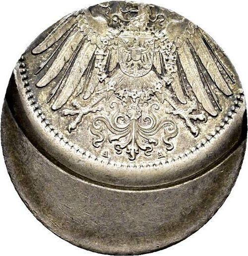 Reverse 1 Mark 1891-1916 "Type 1891-1916" Off-center strike - Silver Coin Value - Germany, German Empire