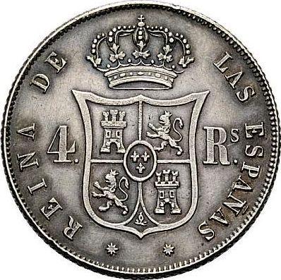 Reverse 4 Reales 1852 8-pointed star - Silver Coin Value - Spain, Isabella II