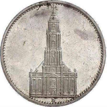 Avers 5 Reichsmark 1934 D "Garnisonskirche ohne Datum" - Silbermünze Wert - Deutschland, Drittes Reich