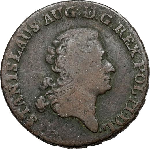 Avers 3 Gröscher 1786 EB "Z MIEDZI KRAIOWEY" - Münze Wert - Polen, Stanislaus August