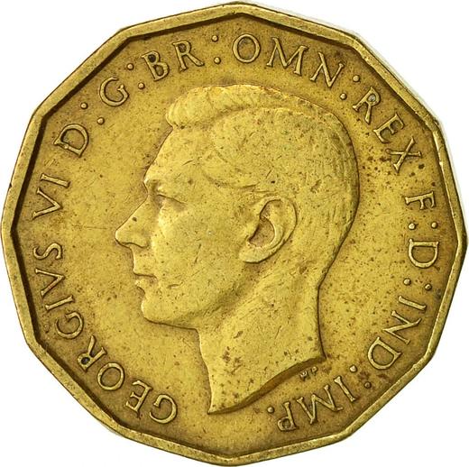 Obverse Threepence 1940 HP "Type 1937-1948" - Coin Value - United Kingdom, George VI